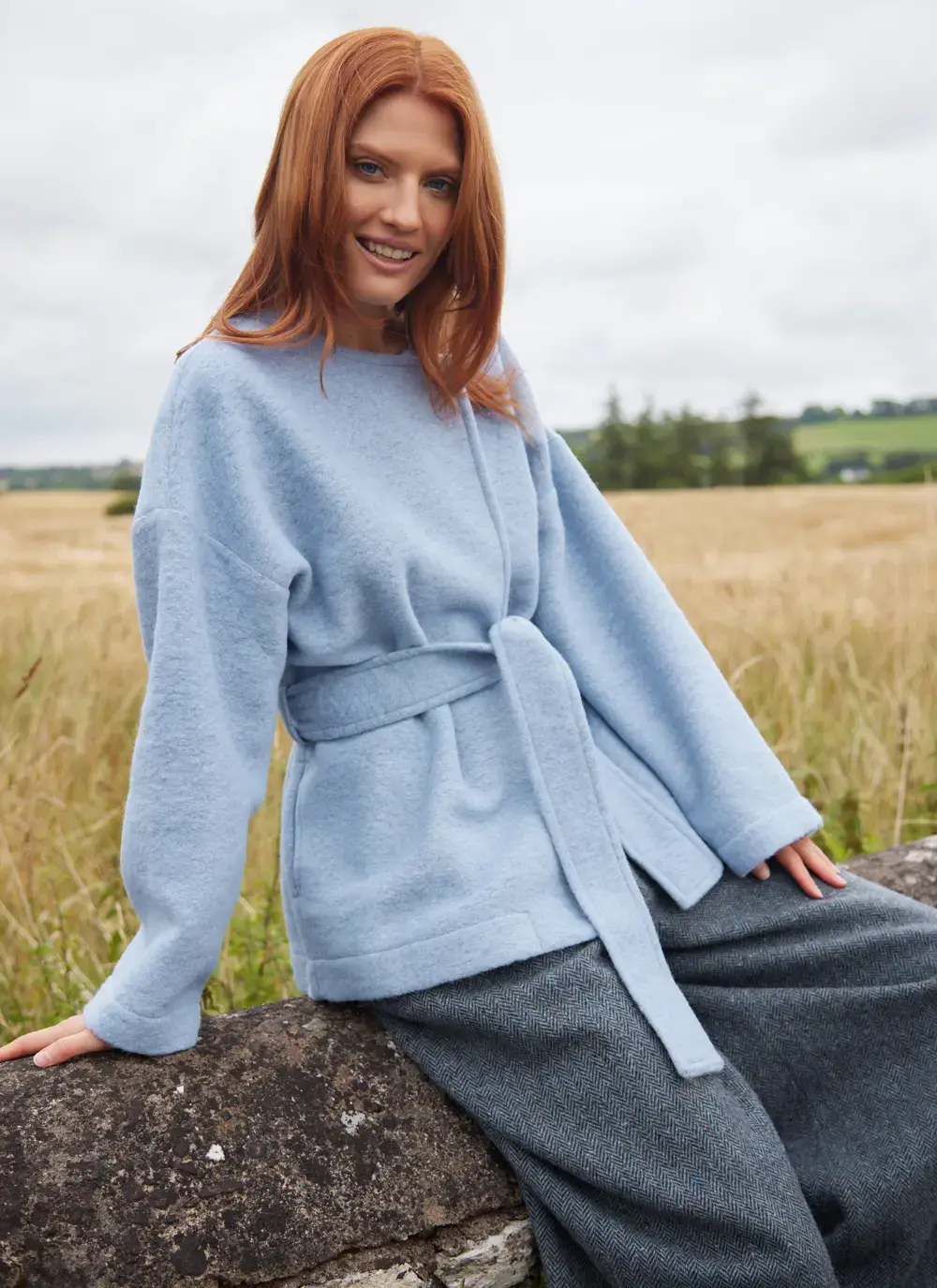 Rose Wool Belted Jacket